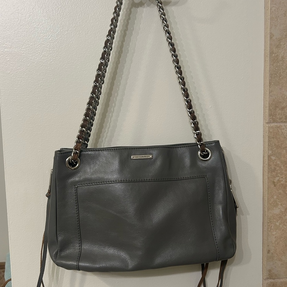 Rebecca Minkoff Charcoal Leather Shoulder Bag